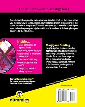 Algebra I For Dummies (For Dummies (Math & Science)) 2 個nd 版本:圖片 2