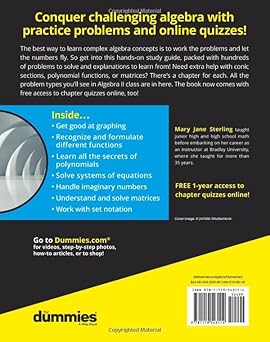 Algebra II Workbook For Dummies 3rd 版本:圖片 2