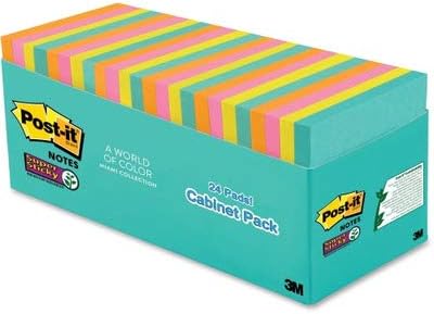 Post-it 超黏便箋,24 個黏性便箋墊,3 x 3 英吋(約 7.6 x 7.6 公分),學校用品,辦公用品,2 倍黏力,Supernova Neons 系列:圖片 5