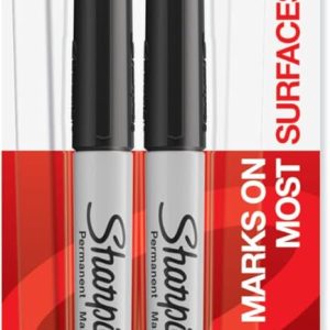 Sharpie 油性麥克筆,超細筆尖,黑色,2 入 - 家庭、學校、辦公室用品