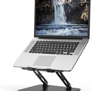 可調式筆記型電腦支架 適用於桌子 金屬可折疊筆記型電腦立架 便攜式桌面書架 通風冷卻電腦筆記型電腦支架 相容於 10-15.6 吋筆記型電腦