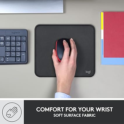 Logitech 羅技 滑鼠墊 - Studio 系列,電腦滑鼠墊,防滑橡膠底座,易於滑翔,防潑濺表面,耐用材料,便攜,現代設計,石墨色:圖片 5