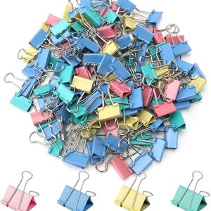120 入活頁夾夾 0.75 英吋(約 0.75 公分),小型紙夾,各種顏色迷你夾,適用於辦公用品,家庭、學校和商務用